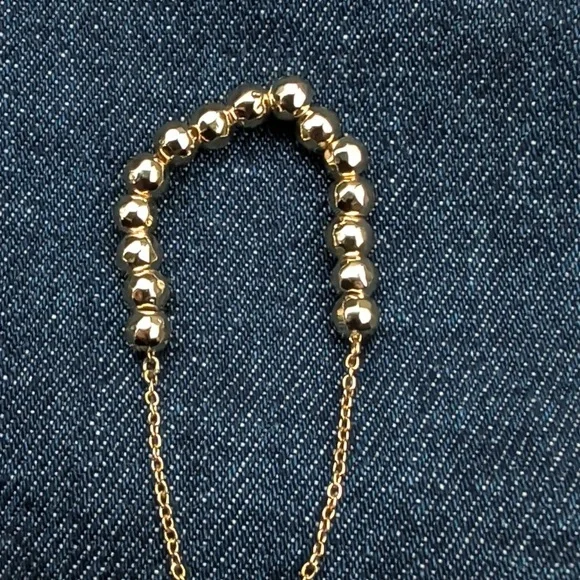 Gorjana Laguna Elegant Gold Beaded Adjustable Bracelet - Picture 2 of 3